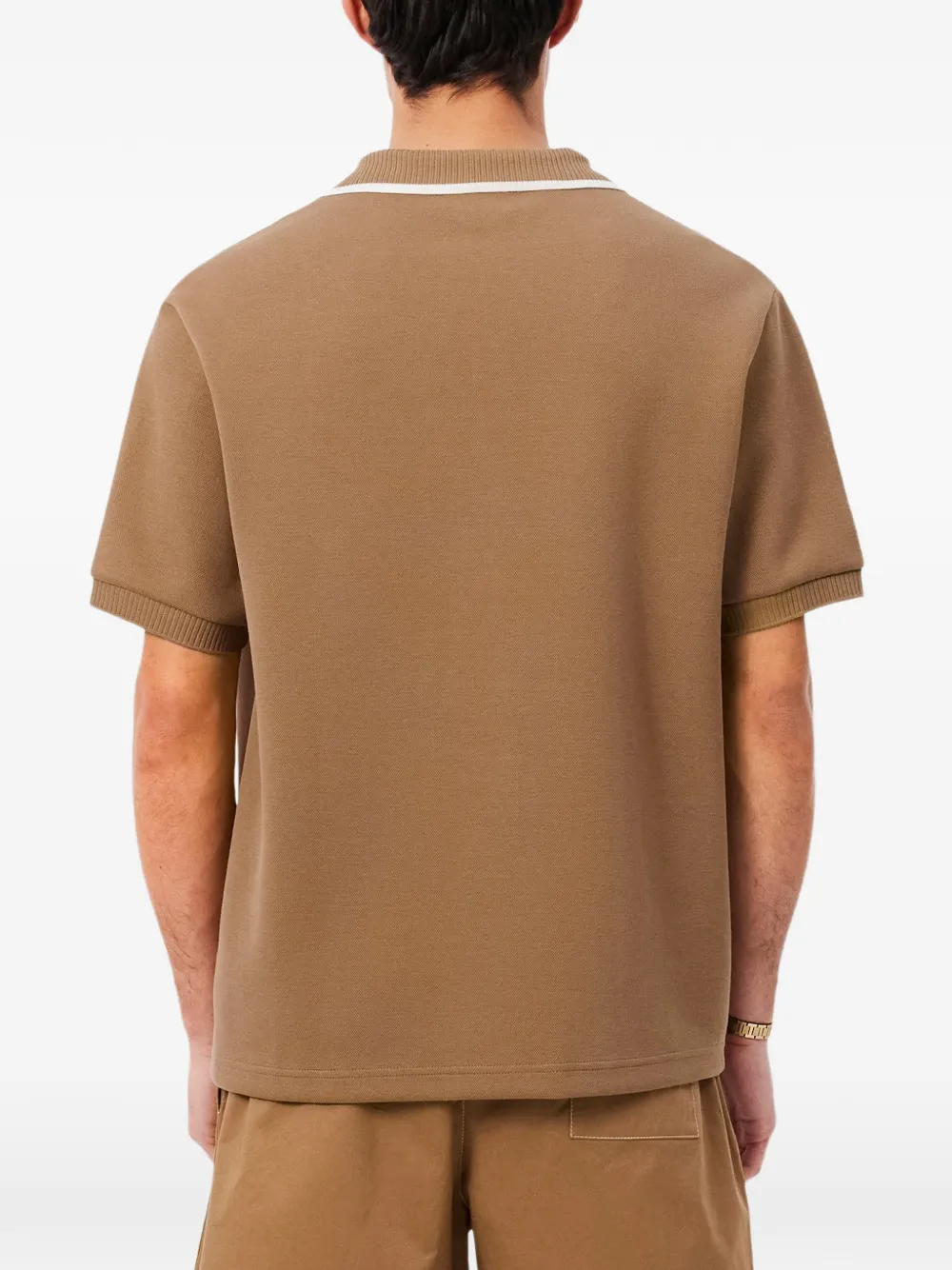 Lacoste Poloshirt met logopatch Beige