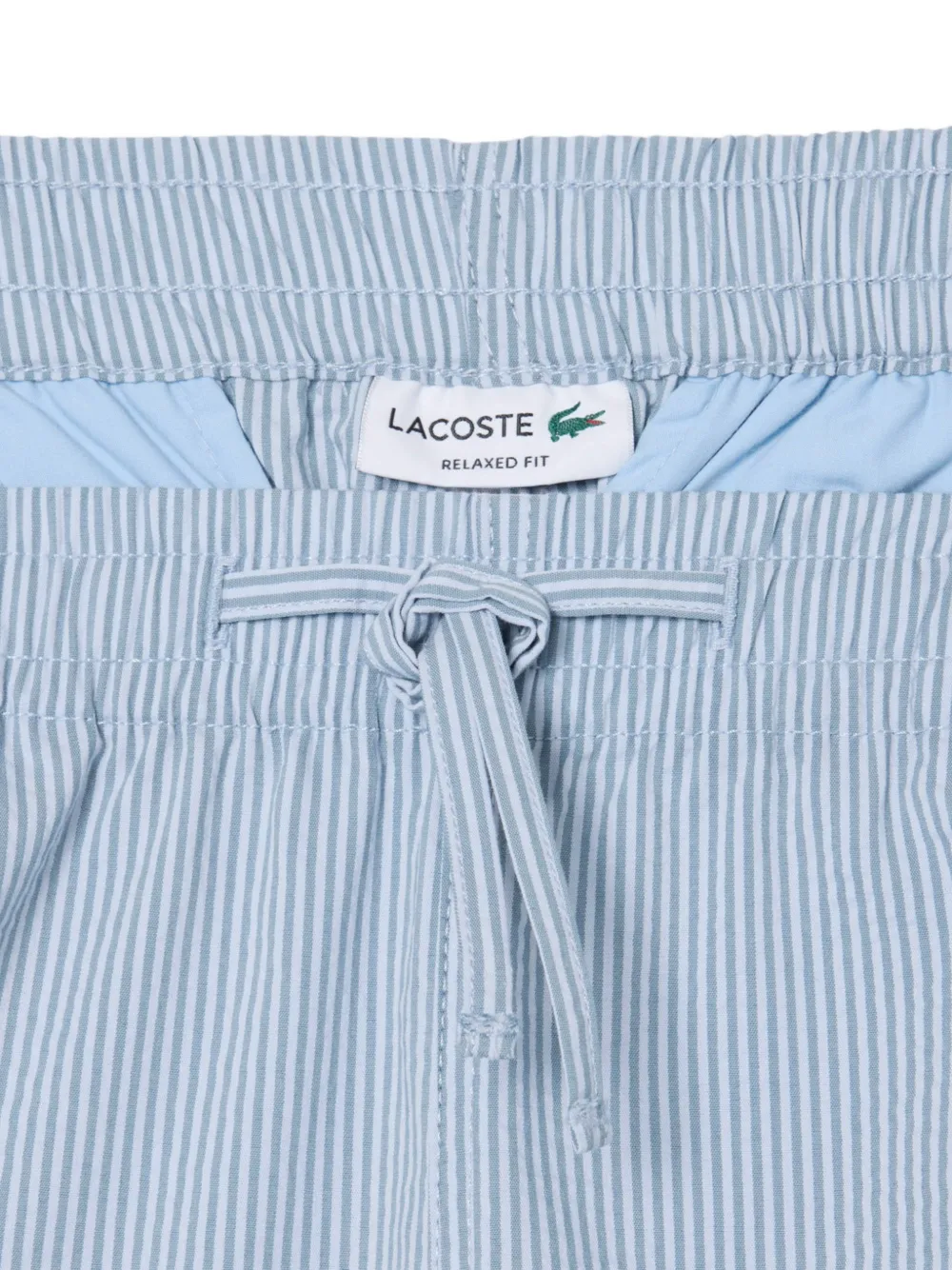 Lacoste cotton seersucker shorts Blauw
