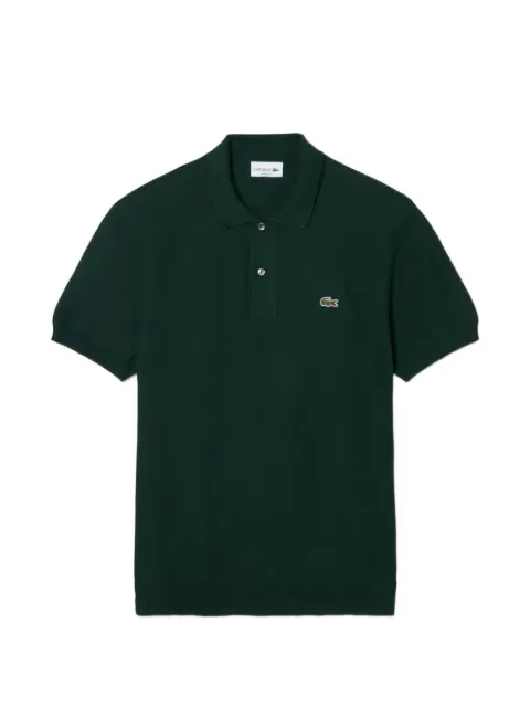 Lacoste logo-patch knit polo shirt