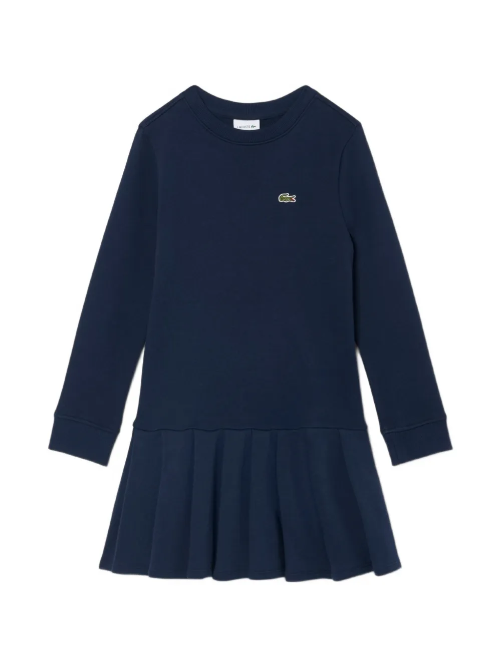 Lacoste long-sleeved fleece dress Blauw