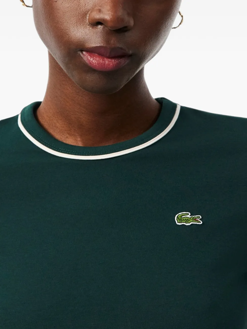 Lacoste T-shirt met logopatch Groen