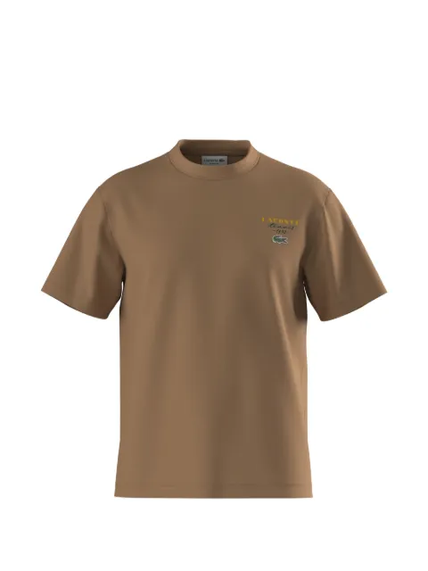 Lacoste logo-embroidered graphic-print T-shirt