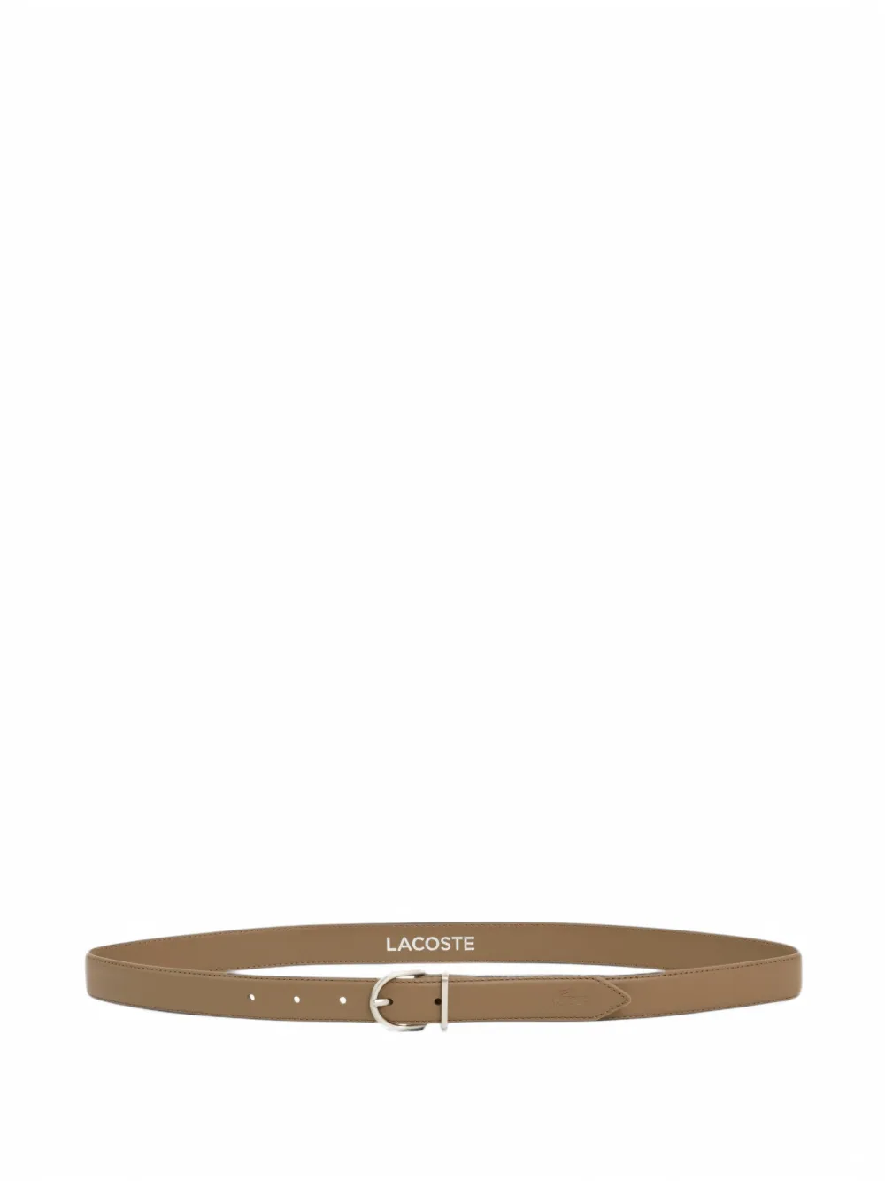 Lacoste Crocodelle smooth-leather belt - Nude