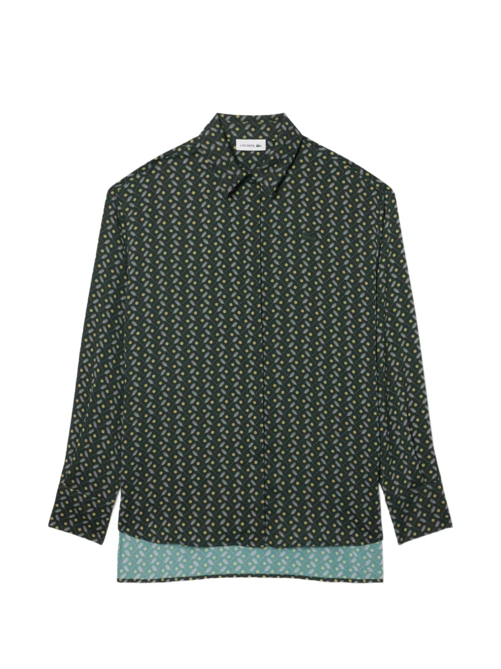 Lacoste oversized fluid print shirt - Verde