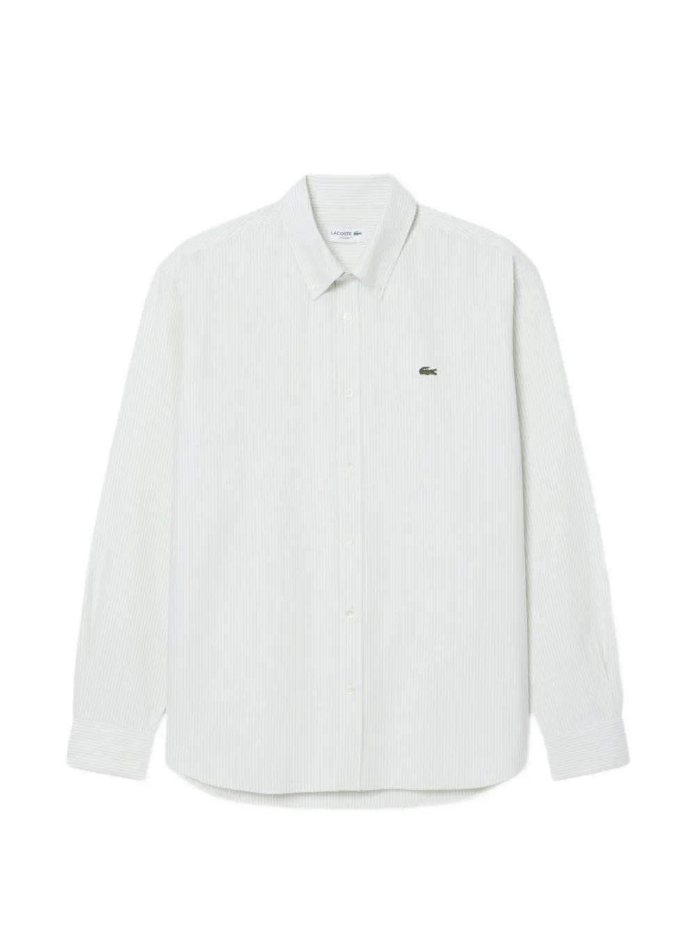 Lacoste regular fit striped oxford shirt - Bianco