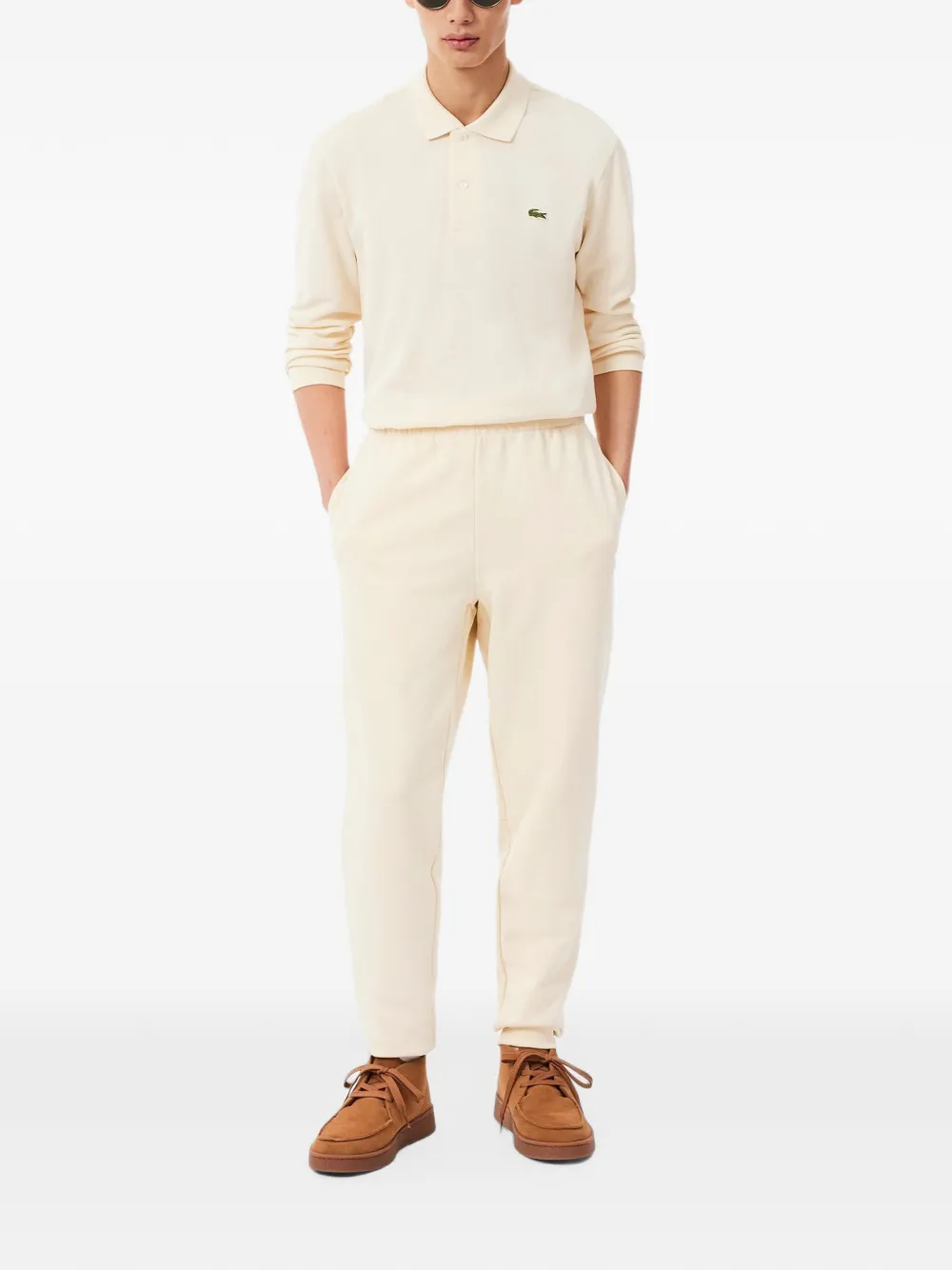 Lacoste tapered leg sweatpants Beige
