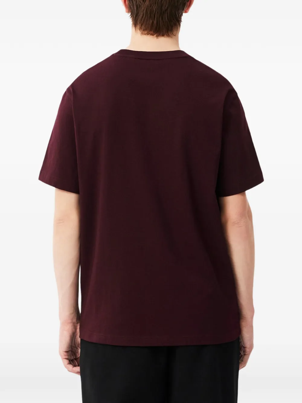 Lacoste T-shirt met logopatch Rood