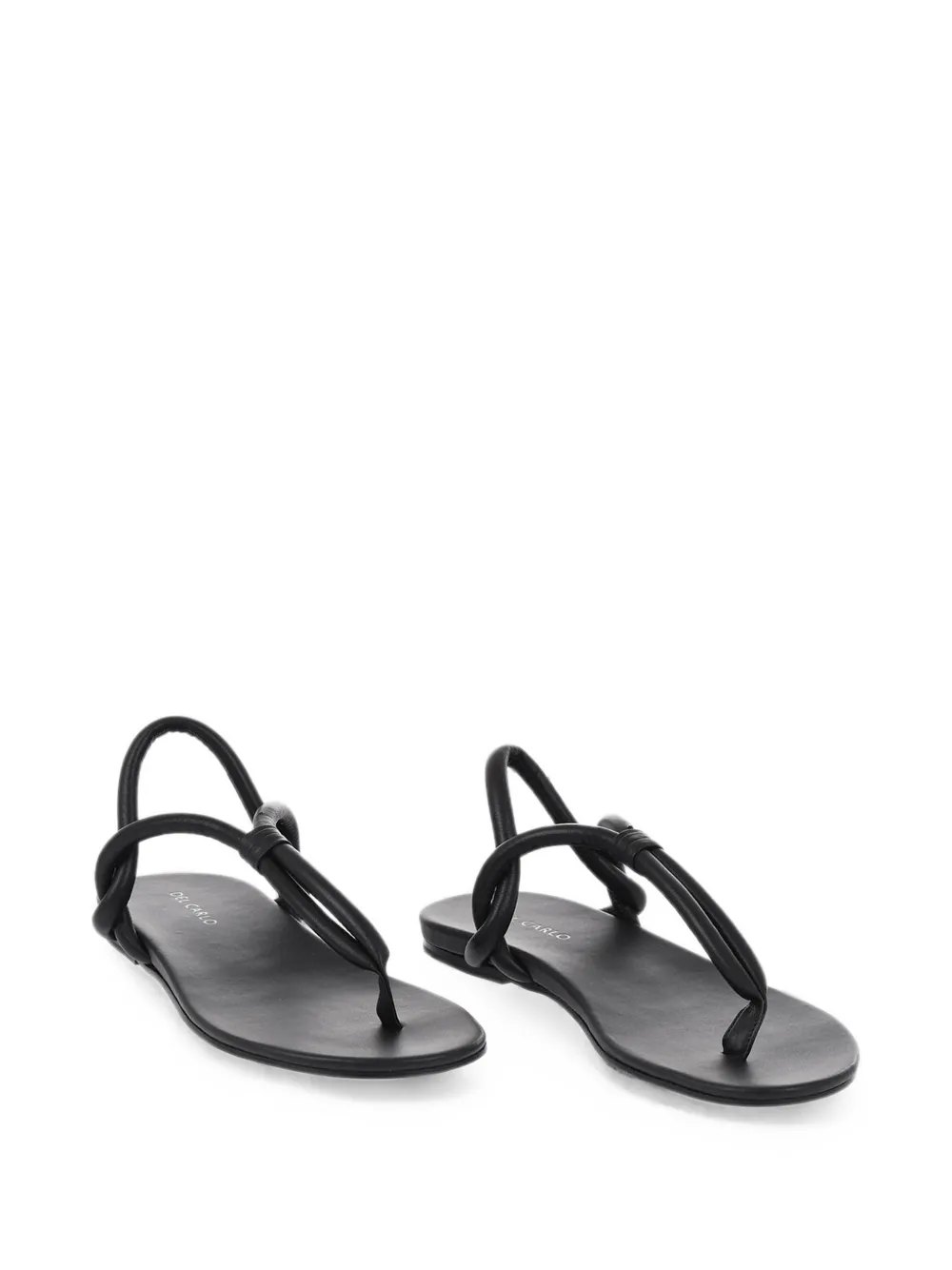 Del Carlo Piuma thong sandals Zwart