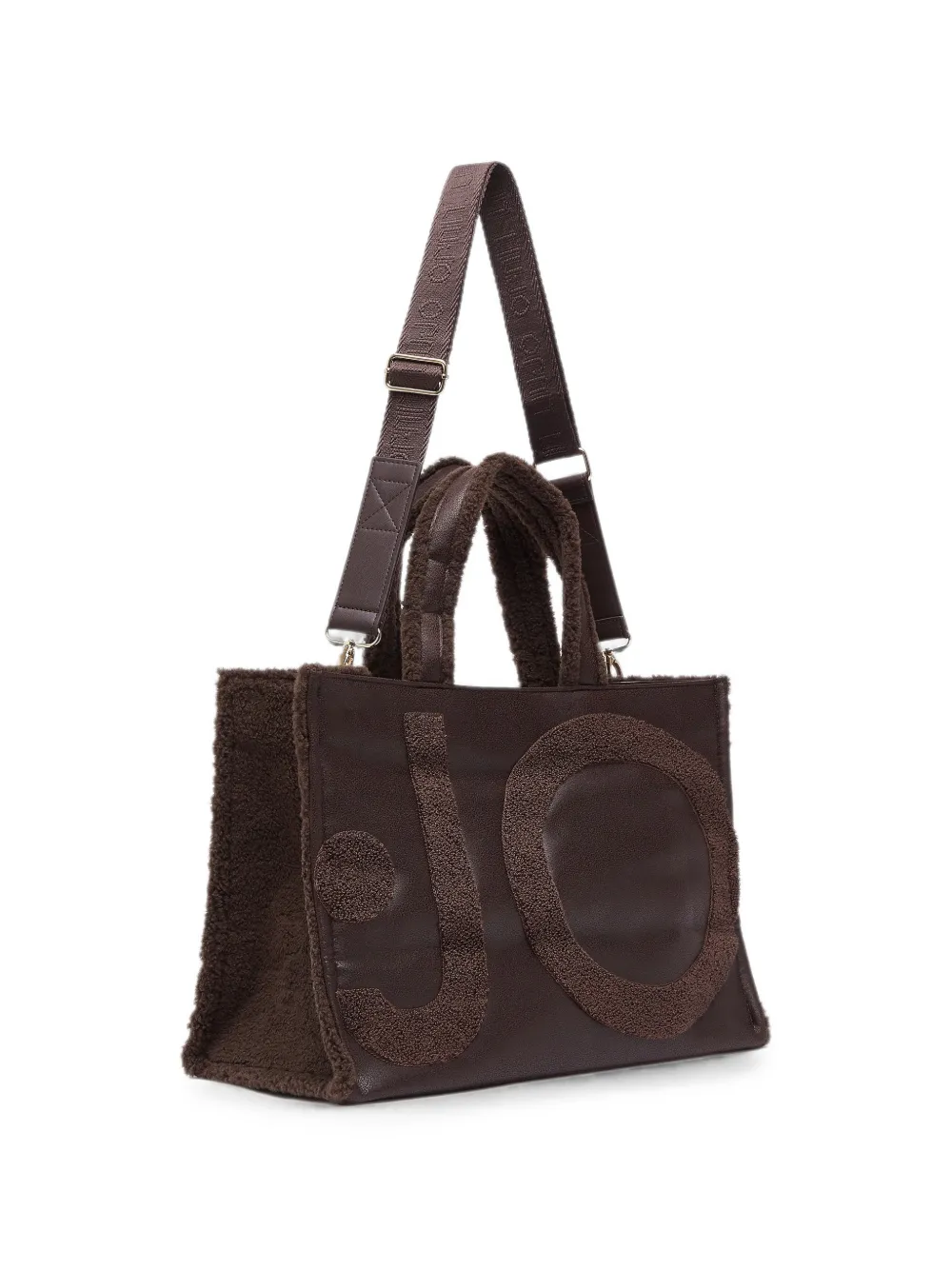 LIU JO Grote shopper met logo Bruin