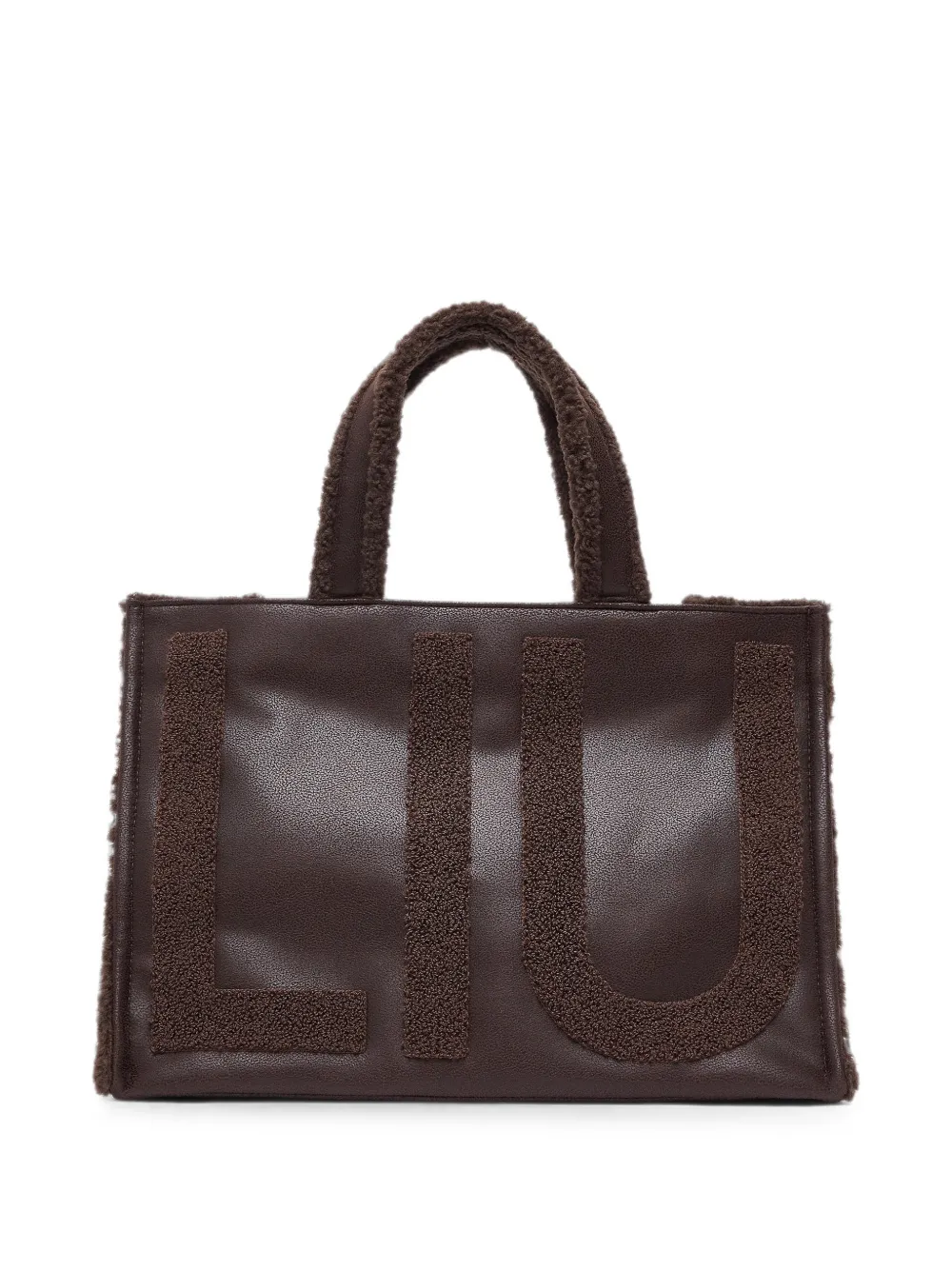 LIU JO Grote shopper met logo Bruin