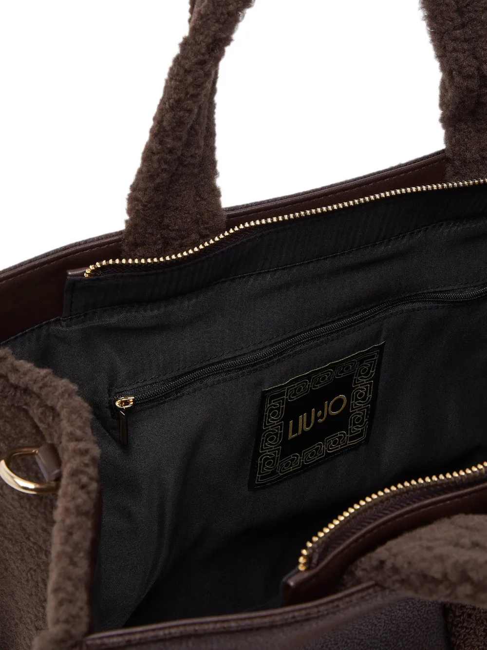 LIU JO Grote shopper met logo Bruin