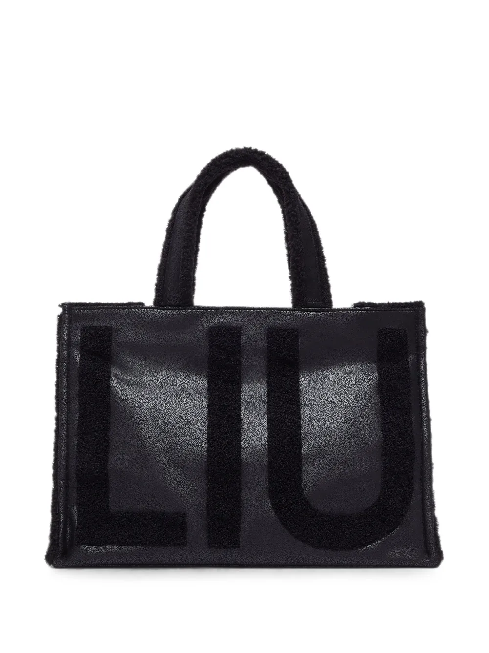 LIU JO large tote bag with logo - Nero