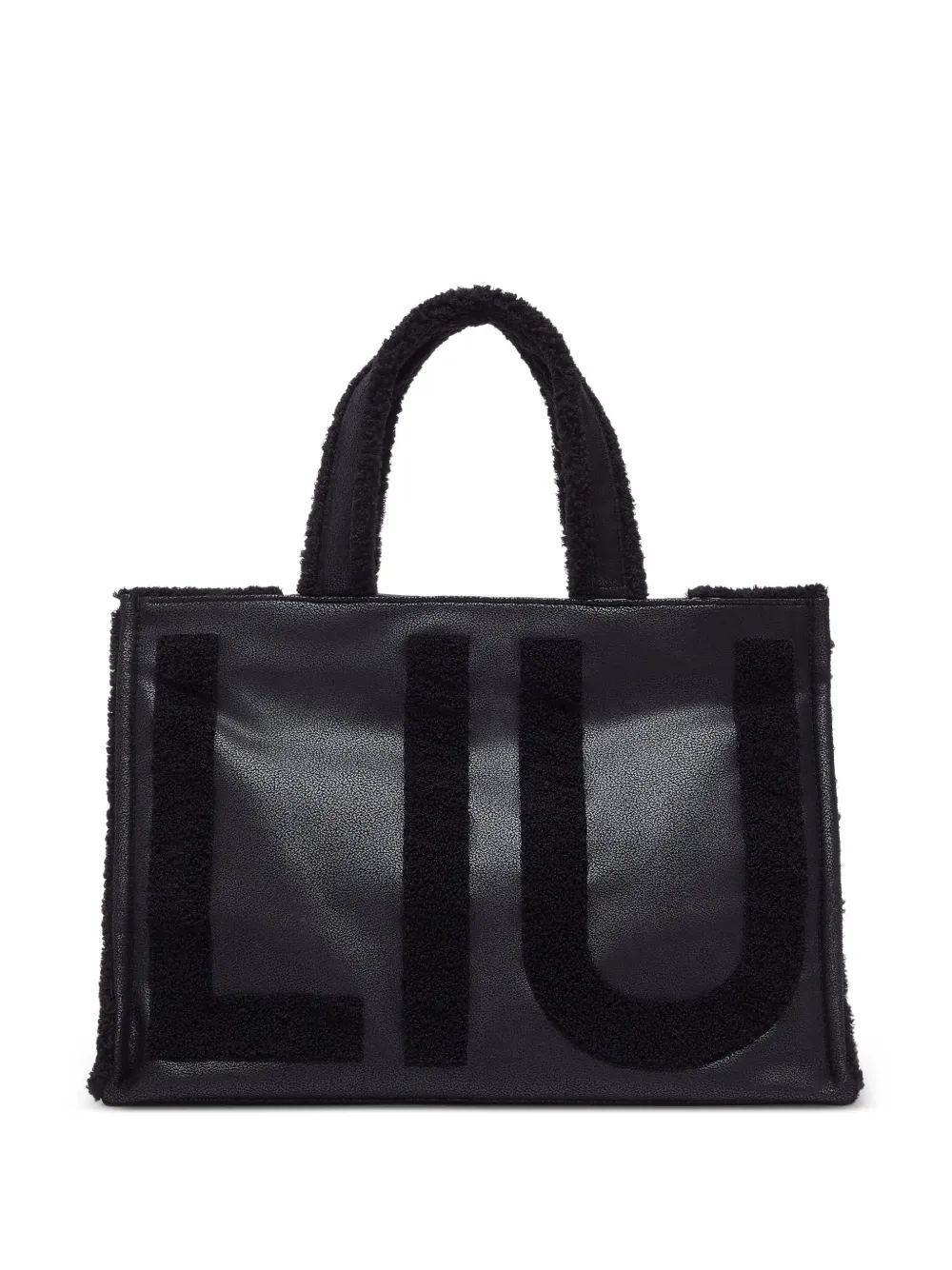LIU JO large tote bag with logo - Nero