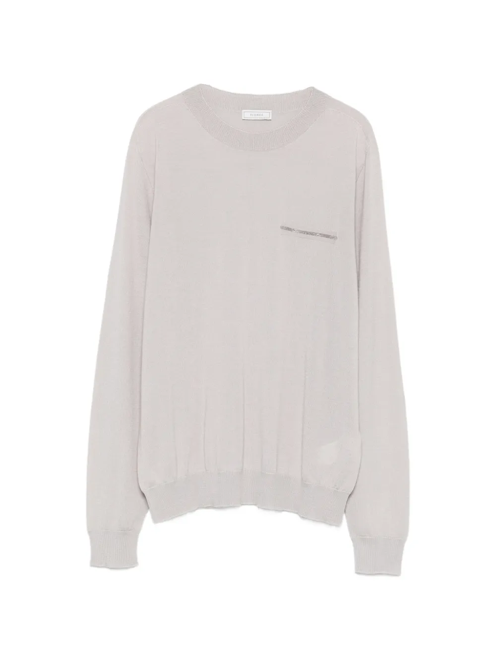 Peserico embellished-pocket sweater - Grau