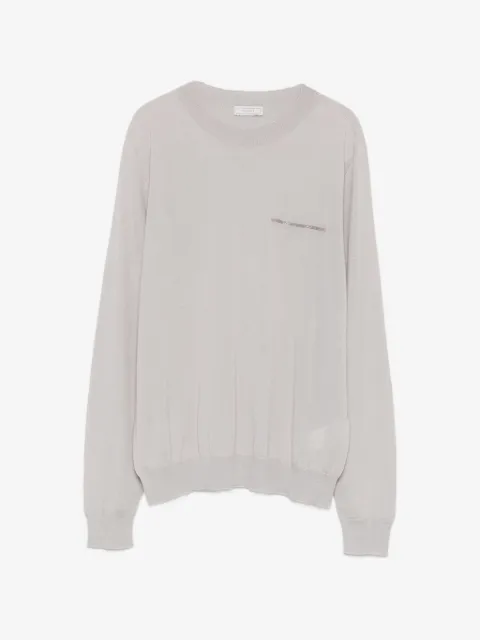 Peserico embellished-pocket sweater