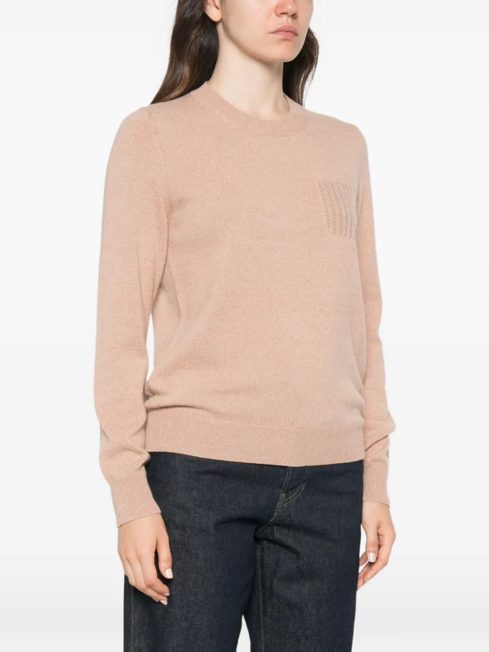 Peserico embellished-detail sweater Beige