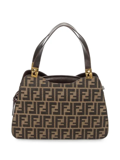 Fendi Pre-Owned bolso shopper con placa del logo FF y motivo Zucca