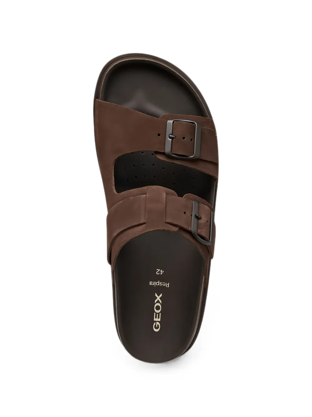 Geox Parnaiba buckle-fastening leather sandals Bruin