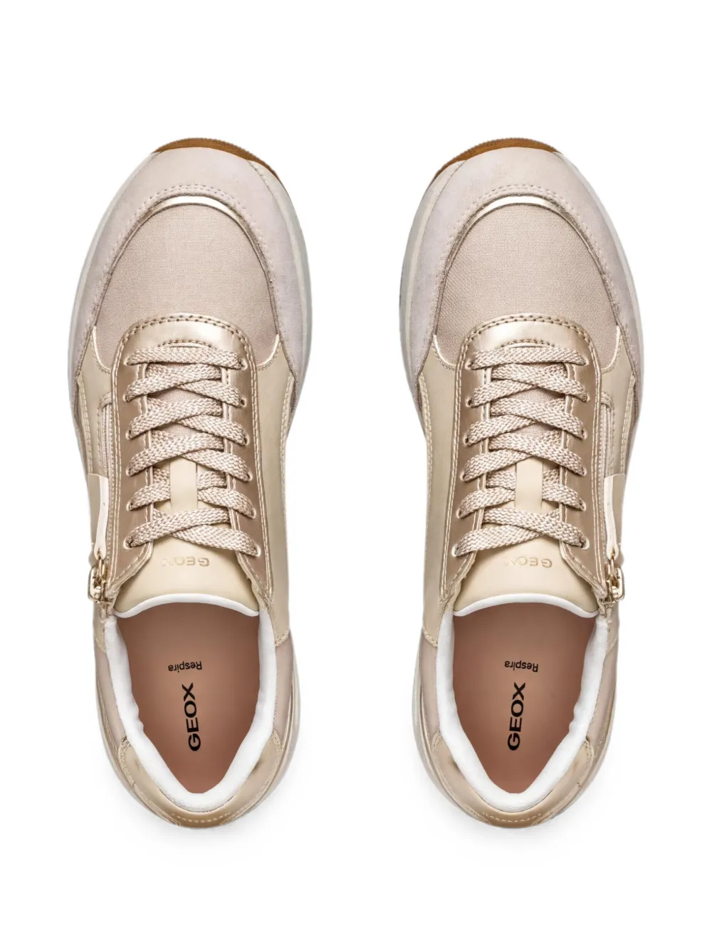 Geox Bulmya side-zip sneakers Beige
