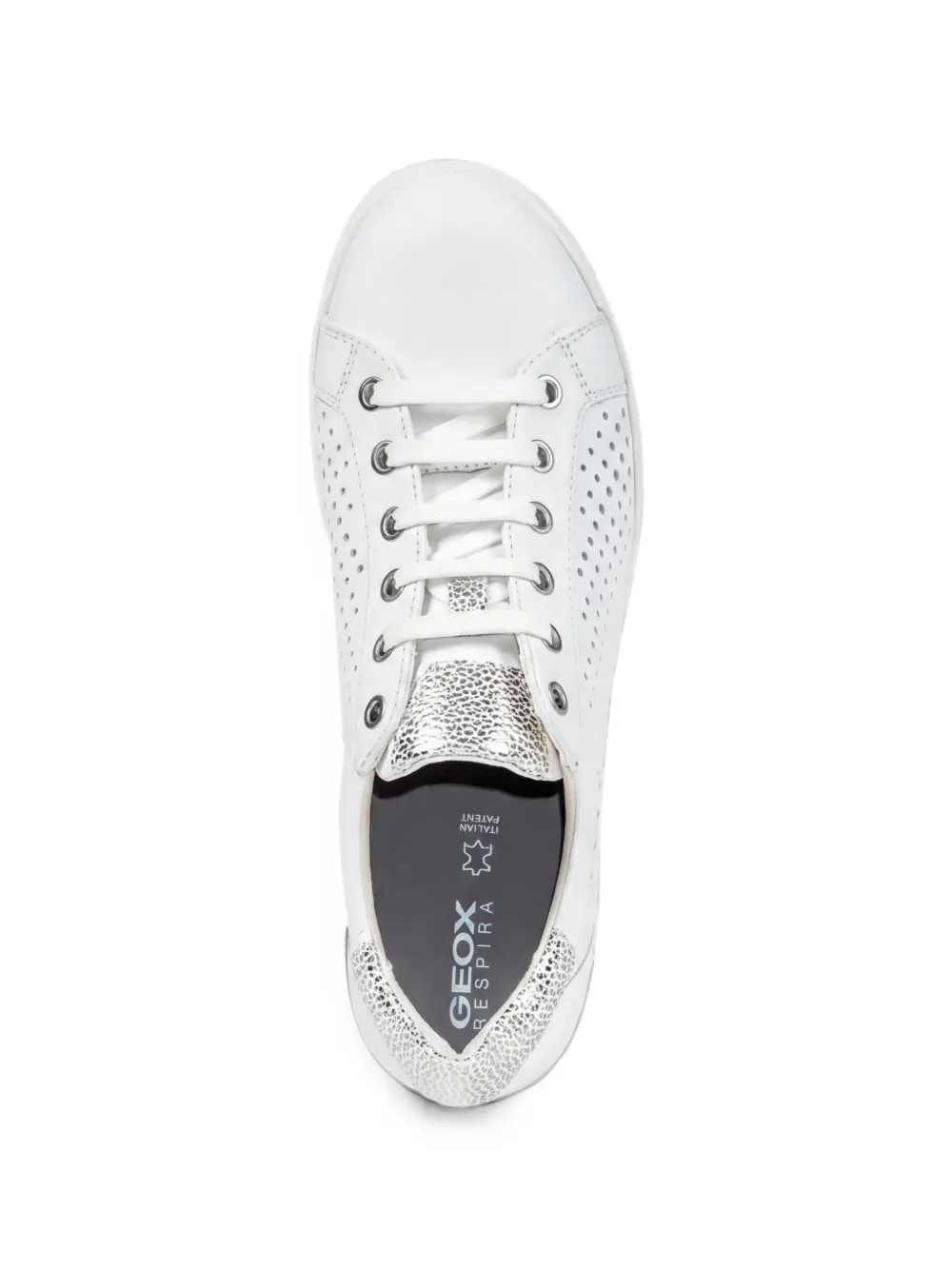 Geox Jaysen perforated sneakers Wit