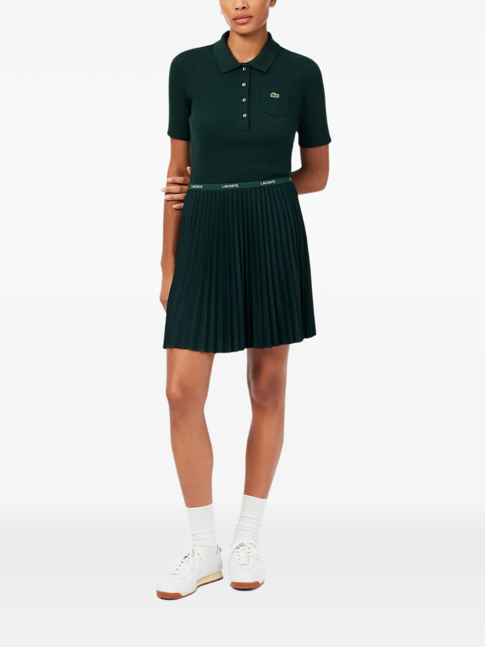 Lacoste short pleated skirt Groen