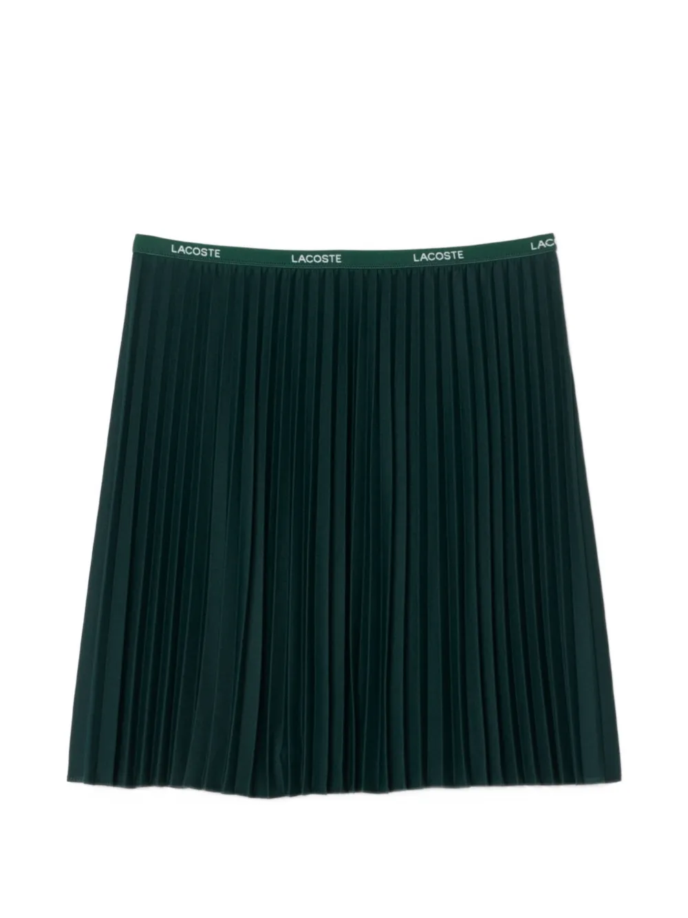 Lacoste logo-waistband pleated mini skirt - Verde