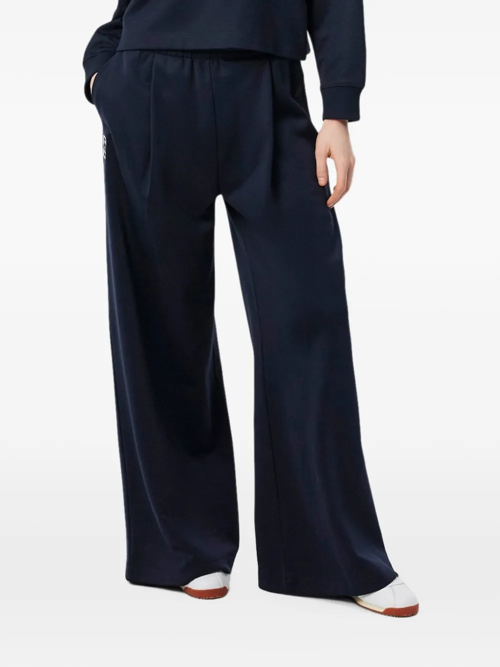 Lacoste pleat-front piqué sweatpants - Blu