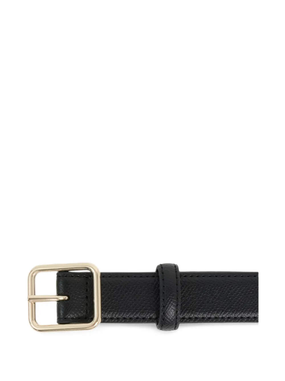 Lacoste Champs-Élysées embossed leather belt Zwart