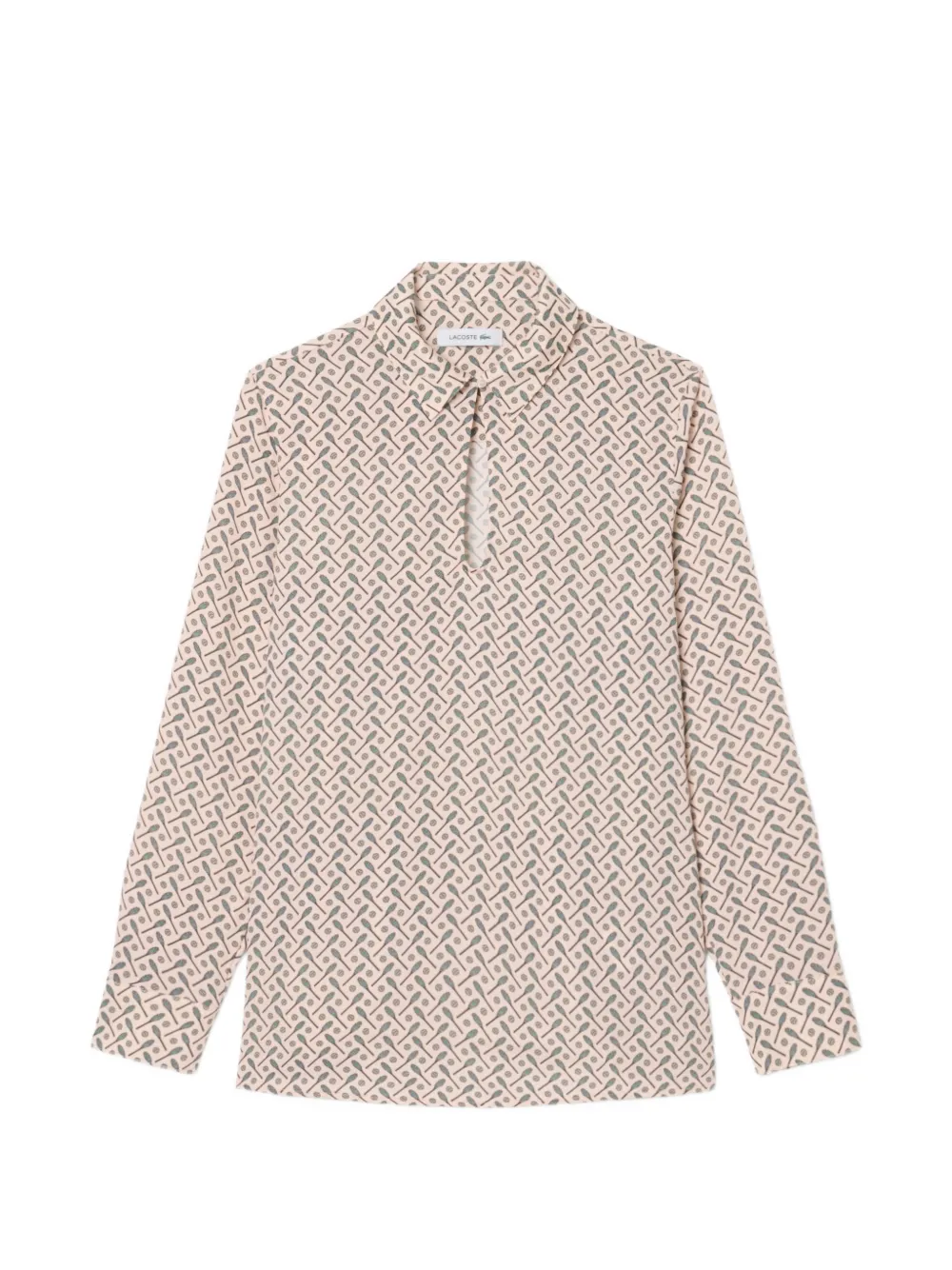 Lacoste regular-fit printed popover shirt - Rosa
