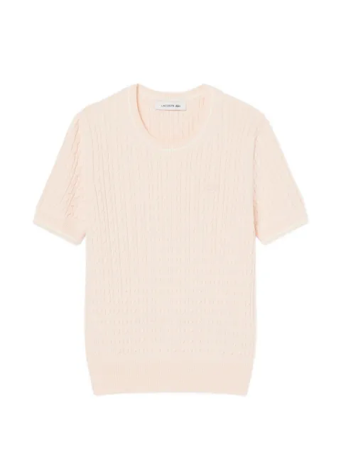 Lacoste camisa en tejido de ochos manga corta