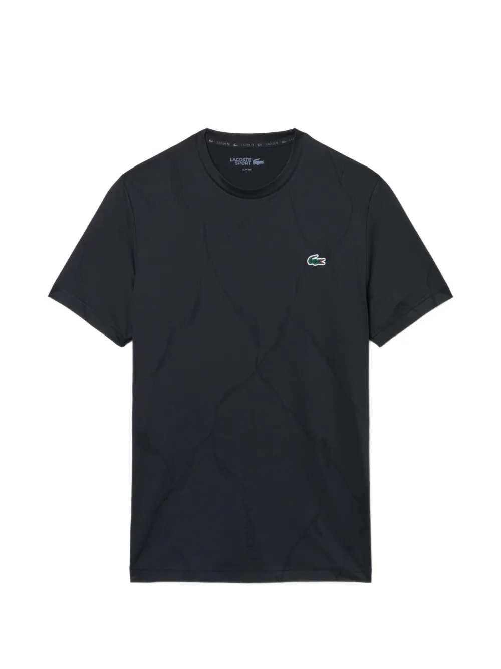 Lacoste Ultra Dry Crocodile jacquard tennis T-shirt - Nero