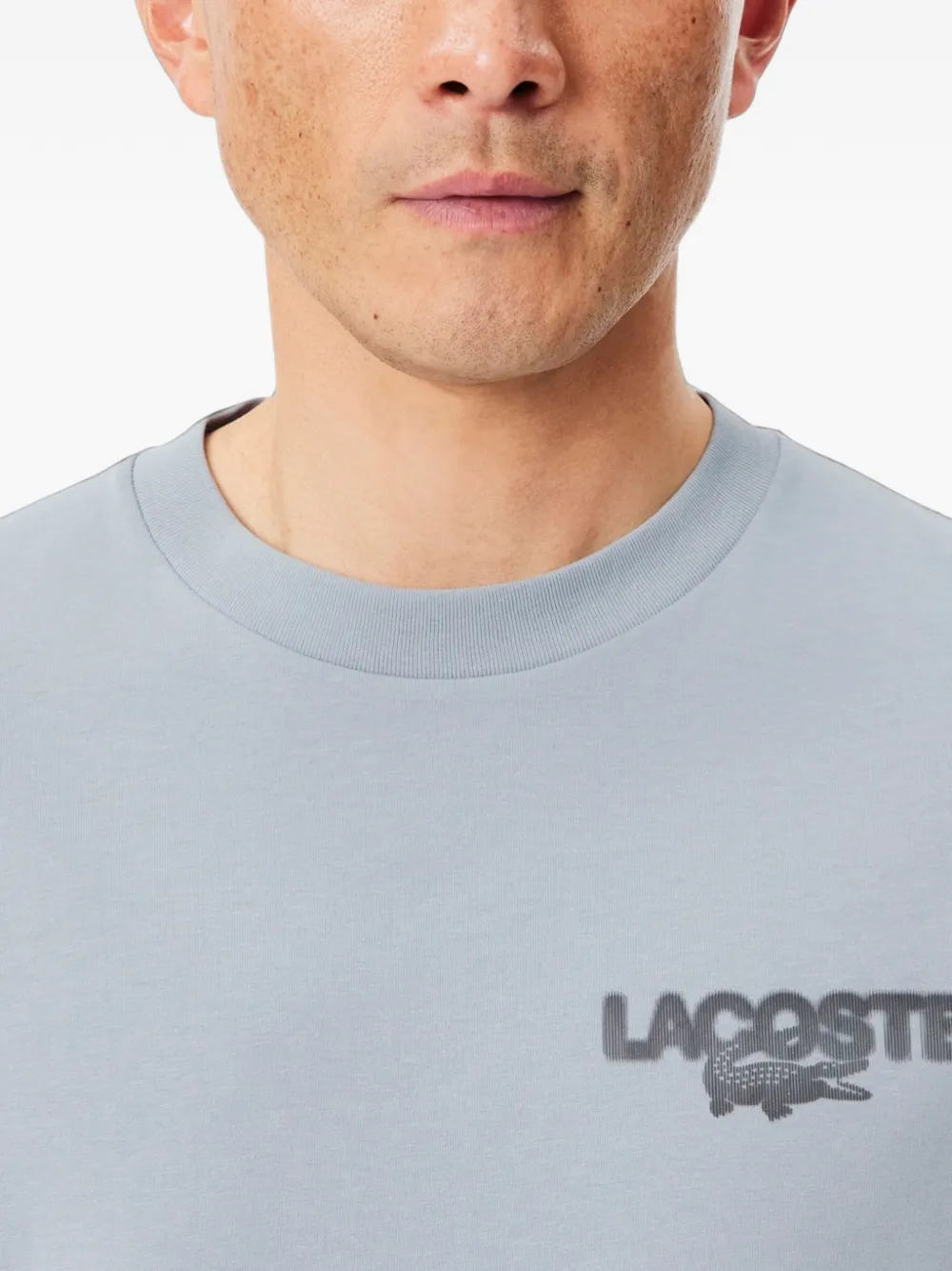 Lacoste tennis-print jersey T-shirt Grijs