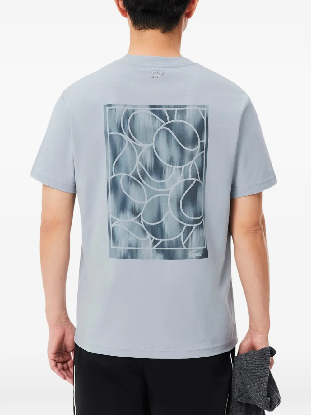 Lacoste tennis-print jersey T-shirt Grijs