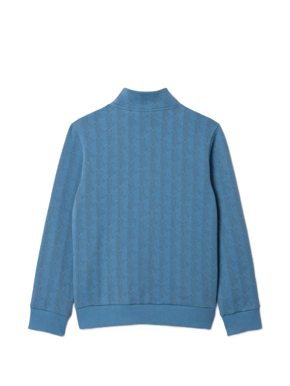 Lacoste Kids Sweater met monogram-patroon en rits Blauw
