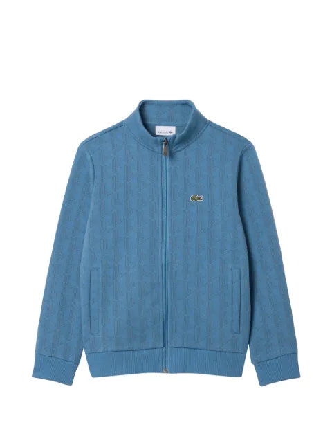 Lacoste sweatshirt med monogrammønster og lynlås
