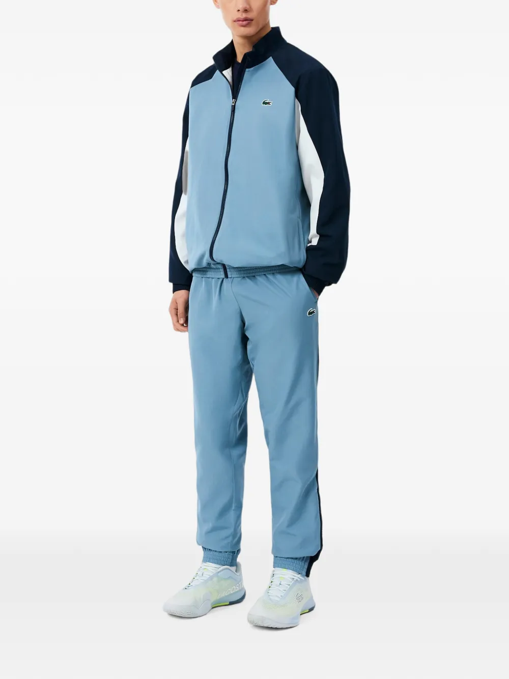 Lacoste Trainingspak met colourblocking en logo-applicatie Blauw