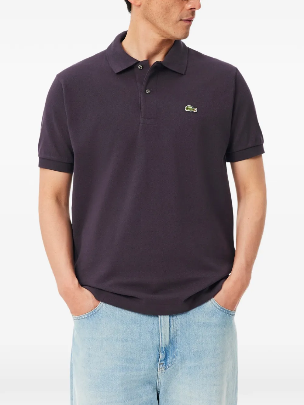 Lacoste L.12.12 poloshirt met logopatch Paars