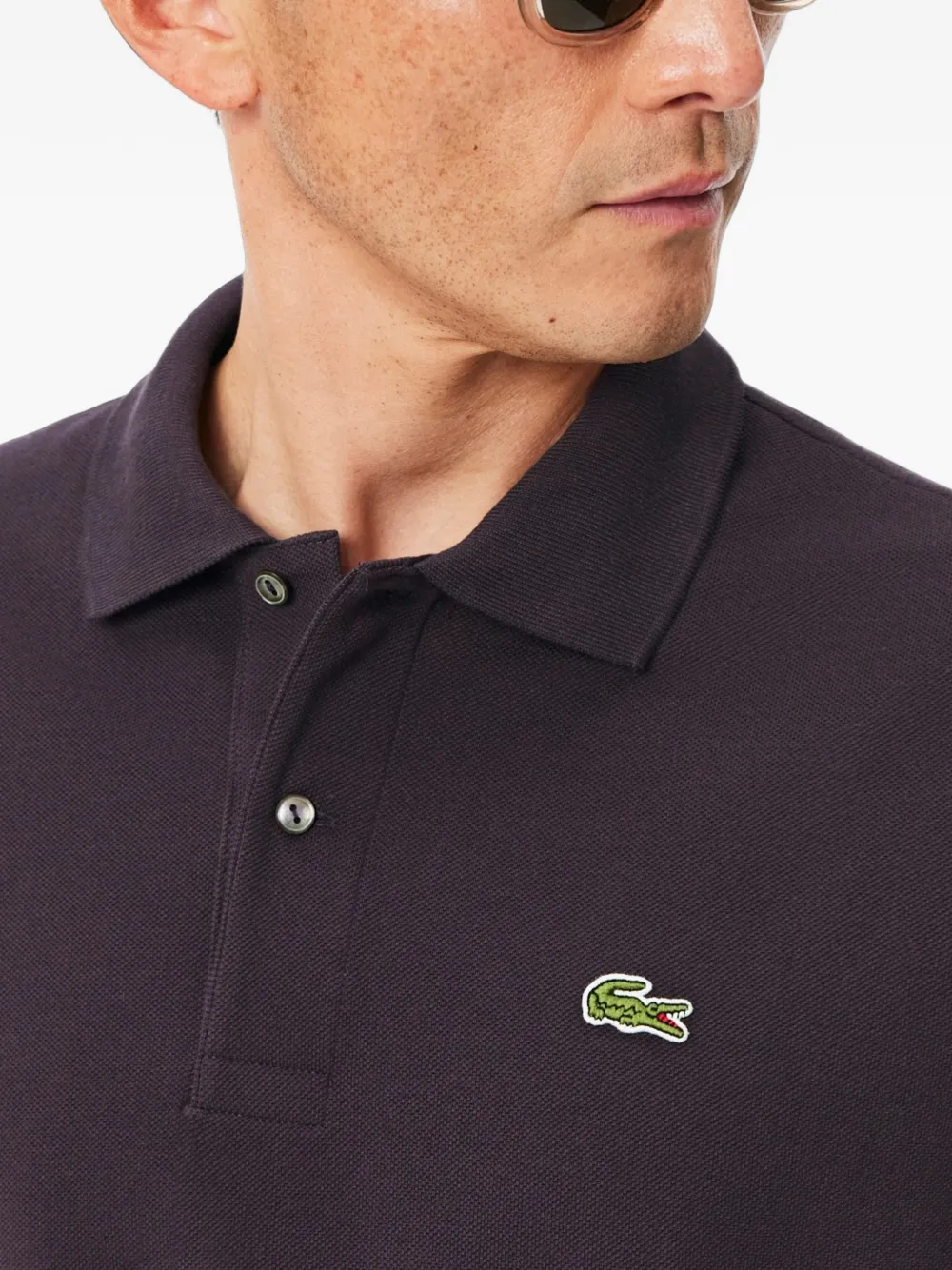 Lacoste L.12.12 poloshirt met logopatch Paars