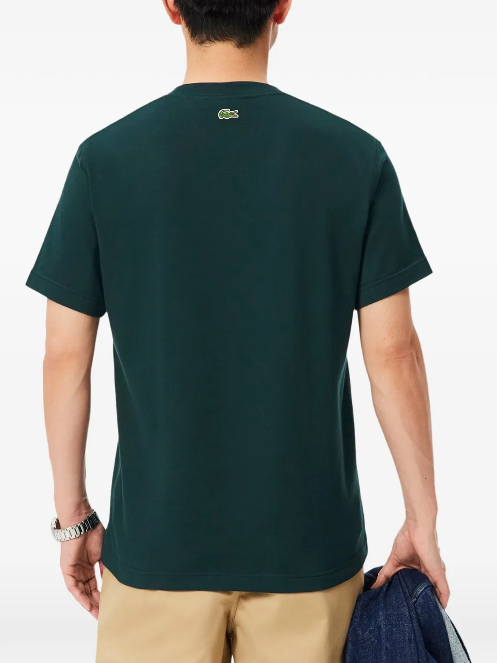 Lacoste French Made Signature embroidery T-shirt Groen