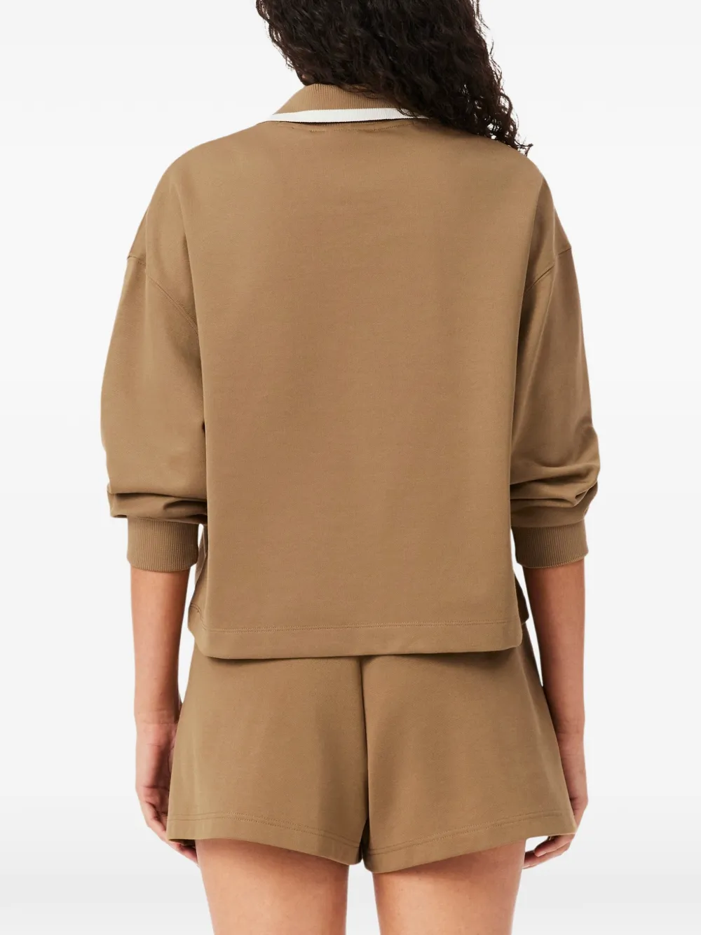 Lacoste oversized polo collar piqué sweatshirt Bruin