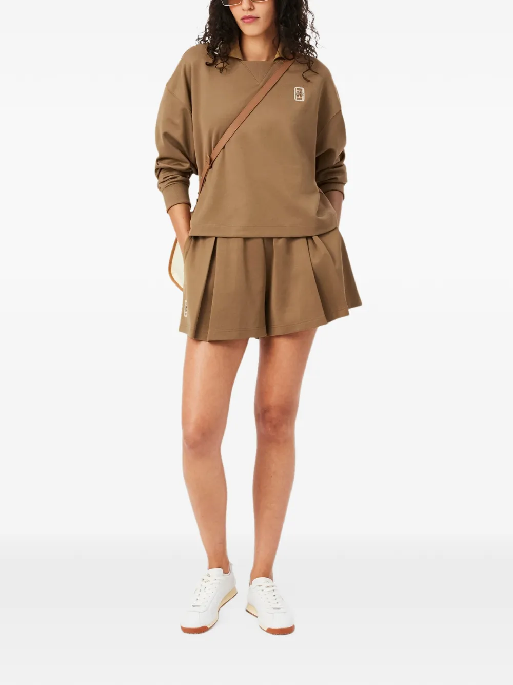 Lacoste oversized polo collar piqué sweatshirt Bruin