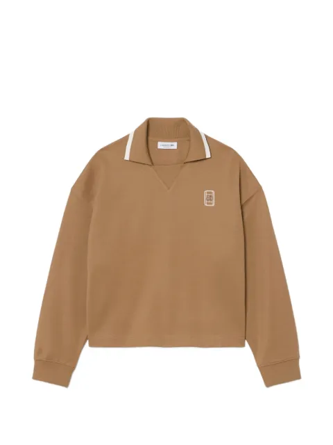 Lacoste oversized polo collar piqué sweatshirt