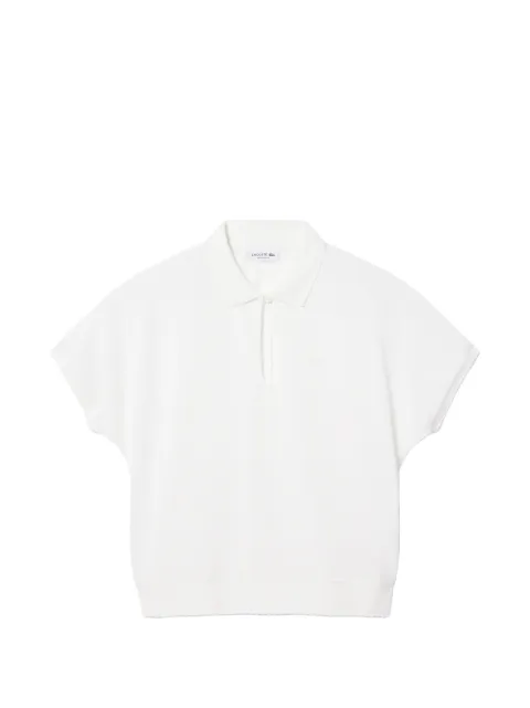 Lacoste cut-out scalloped polo shirt