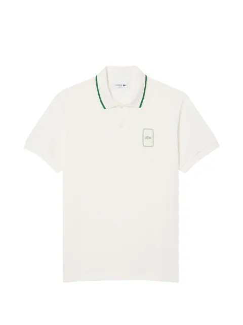 Lacoste 클래식 핏 프린트 피케 폴로 셔츠