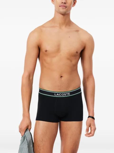 Lacoste 3-pack logo band-stretch cotton trunks