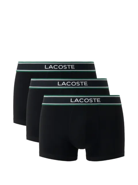 Lacoste 3-pack logo band-stretch cotton trunks
