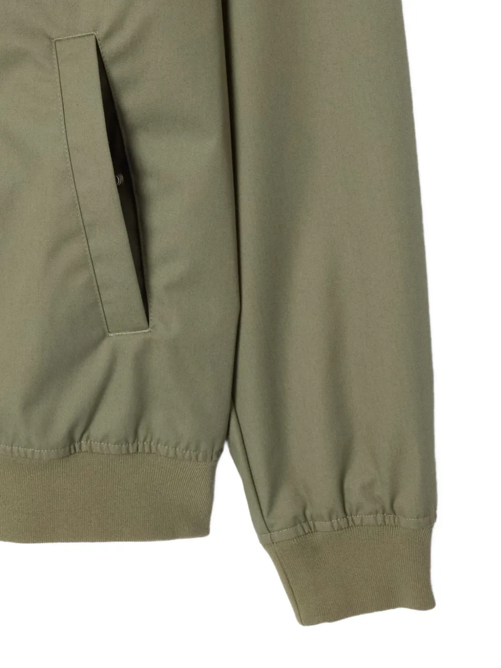 Lacoste Bomberjack met logopatch en rits Groen