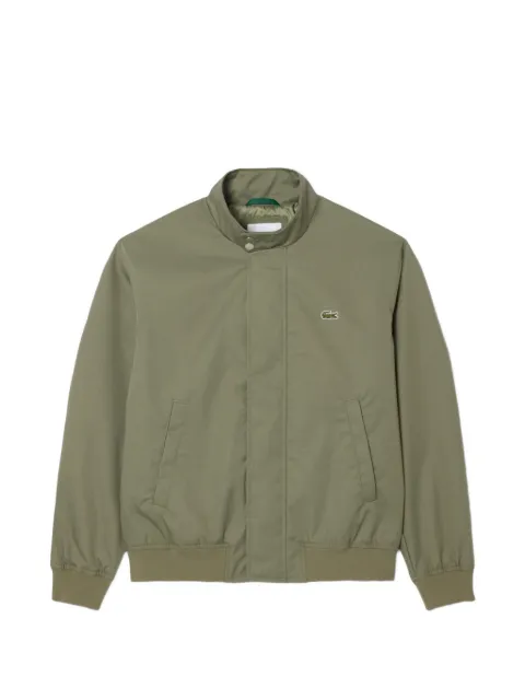 Lacoste logo-patch zip-up bomber jacket