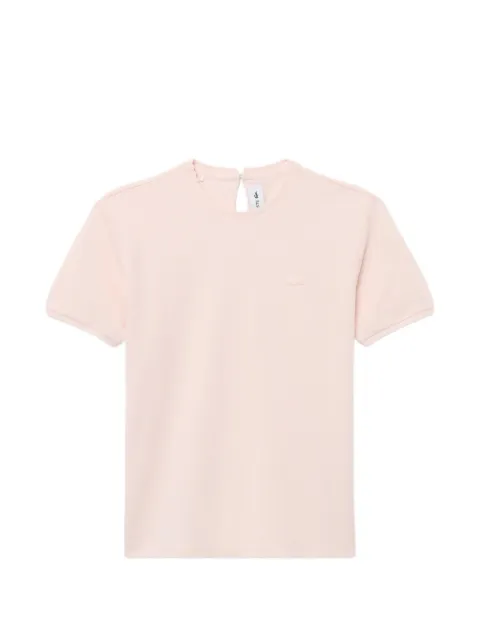 Lacoste scalloped-edge logo-embroidered T-shirt