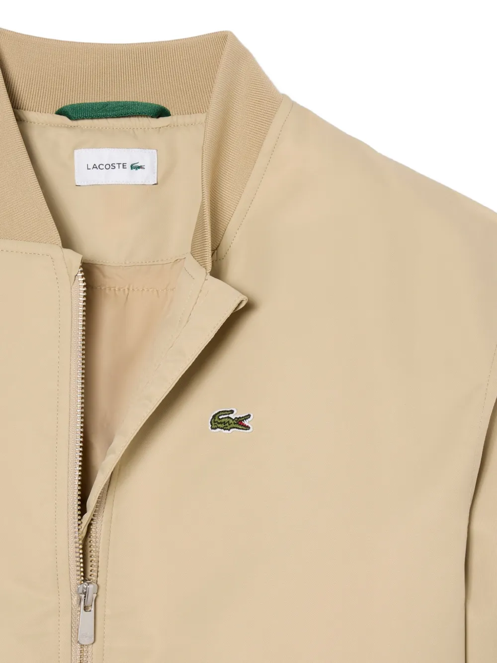 Lacoste nylon bomber jacket Beige